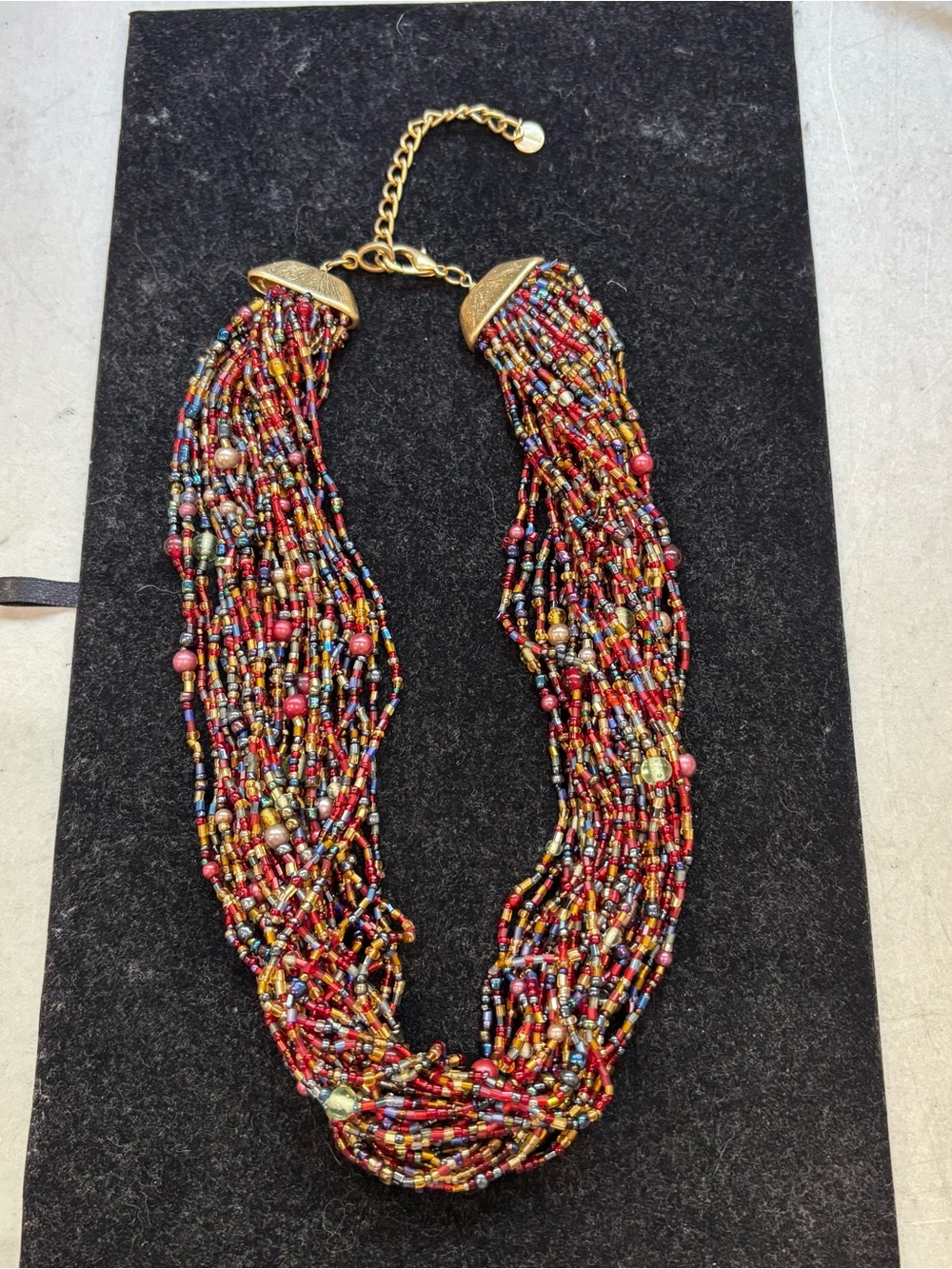 Vintage Talbot Multicolor Beaded Statement Necklace - Women Jewelry